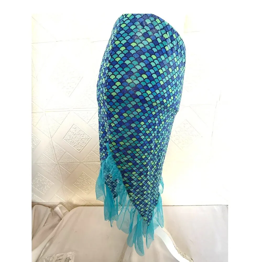 SKU3049 Wonder Nation Girls' Blue & Teal Scale Mermaid Costume Skirt Size 2XL 18